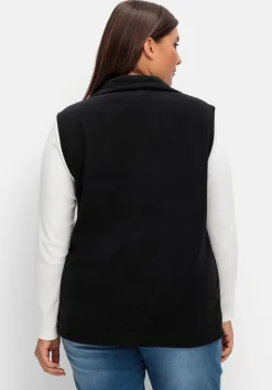 Fleeceweste mit Stehkragen und Anti-Pilling-Effekt