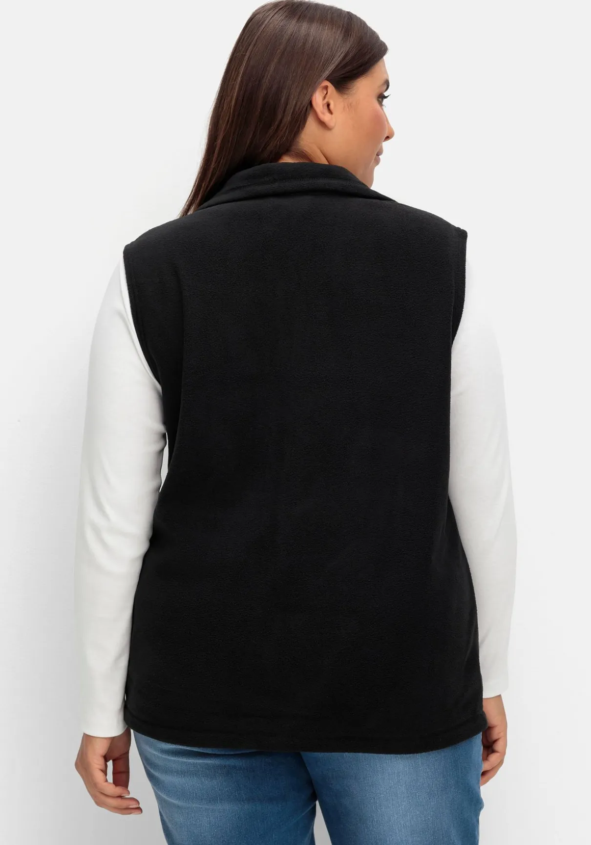Fleeceweste mit Stehkragen und Anti-Pilling-Effekt
