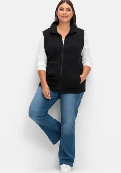 Fleeceweste mit Stehkragen und Anti-Pilling-Effekt