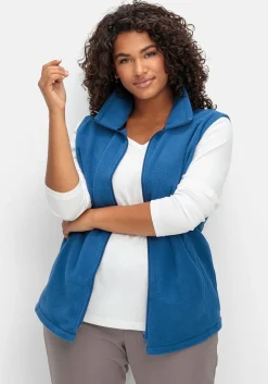 Fleeceweste mit Stehkragen und Anti-Pilling-Effekt