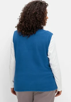 Fleeceweste mit Stehkragen und Anti-Pilling-Effekt