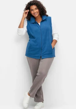 Fleeceweste mit Stehkragen und Anti-Pilling-Effekt