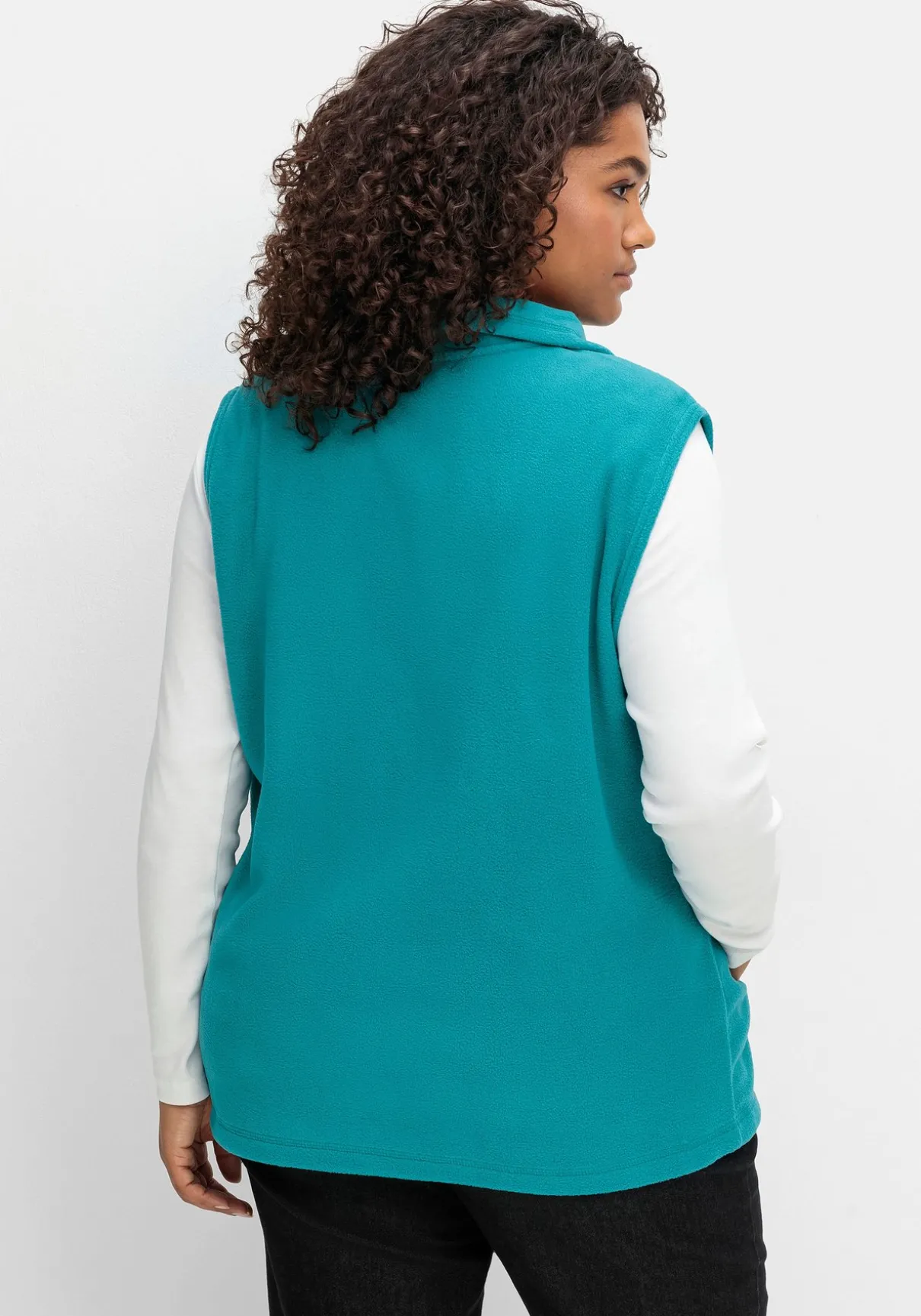 Fleeceweste mit Stehkragen und Anti-Pilling-Effekt