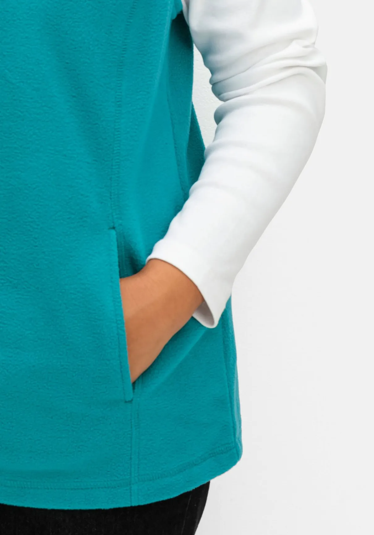 Fleeceweste mit Stehkragen und Anti-Pilling-Effekt