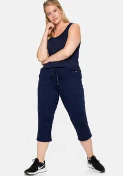 Funktionshose in 3/4-Länge mit Kontrastpaspel