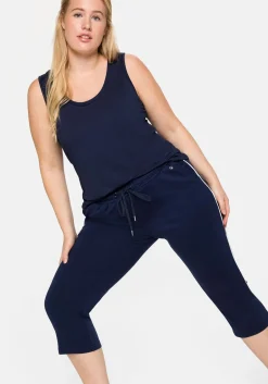 Funktionshose in 3/4-Länge mit Kontrastpaspel