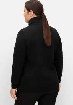 Funktionsjacke aus Strickfleece, mit Stehkragen