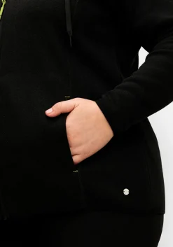 Funktionsjacke aus Strickfleece, mit Stehkragen