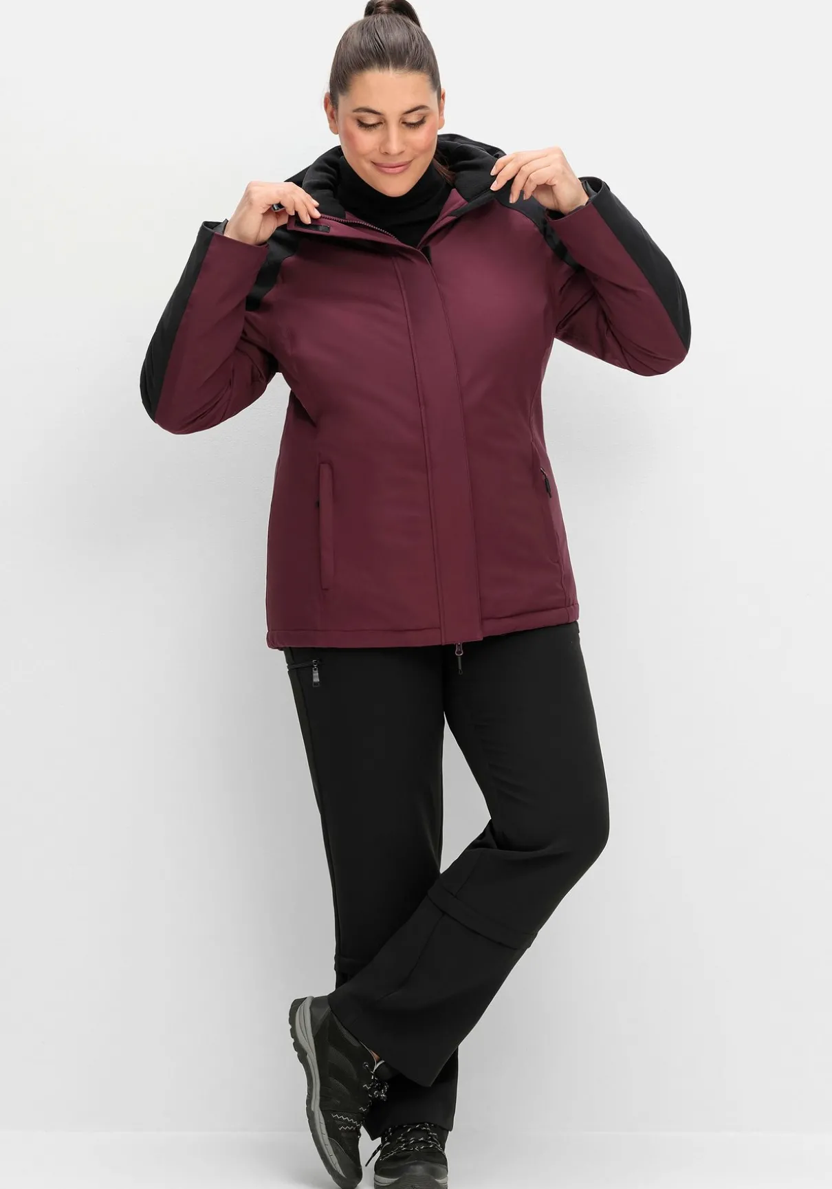 Funktionsjacke mit Zwei-Wege-Reißverschluss