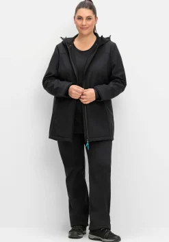Funktionsparka mit Kapuze, in Softshell-Qualität