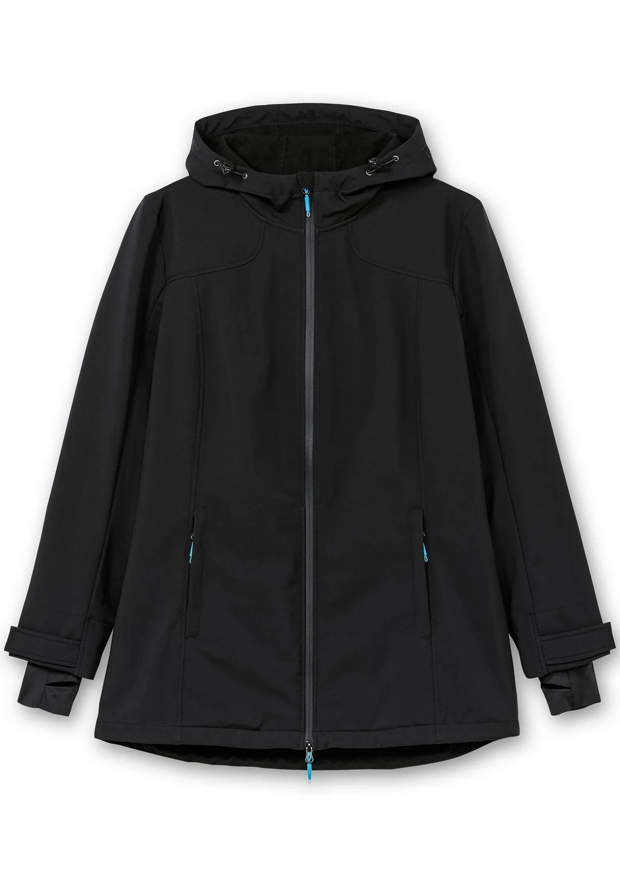 Funktionsparka mit Kapuze, in Softshell-Qualität