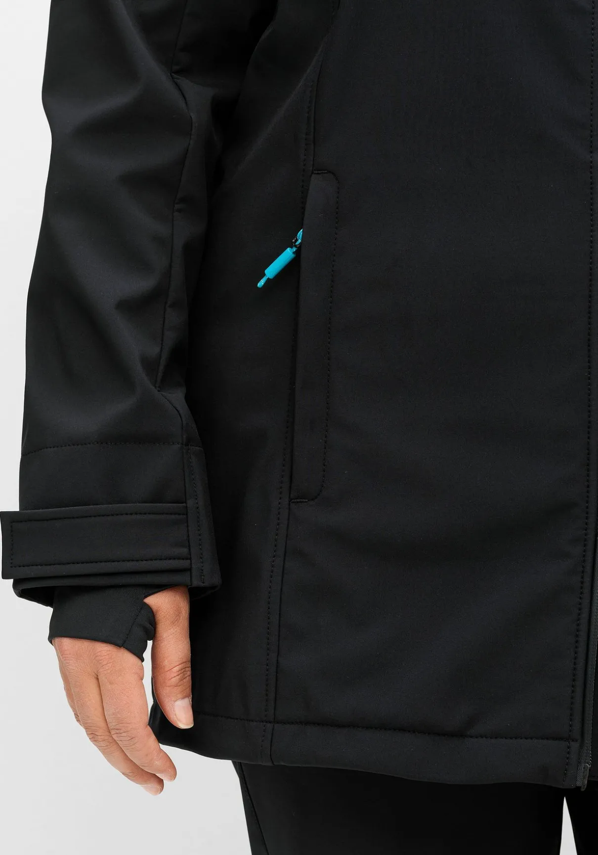 Funktionsparka mit Kapuze, in Softshell-Qualität