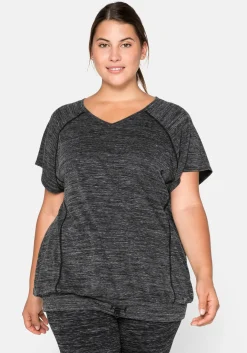 Funktionsshirt im Oversized-Schnitt, mit Saumbündchen