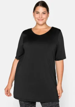 Funktionsshirt in Longform, mit Cut-out im Rücken