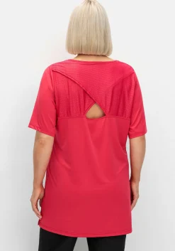 Funktionsshirt in Longform, mit Cut-out im Rücken