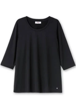 Funktionsshirt mit 3/4-Ärmeln und Rundhalsausschnitt