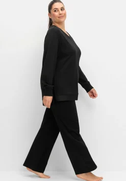 Funktions-Sweatshirt mit V-Ausschnitt