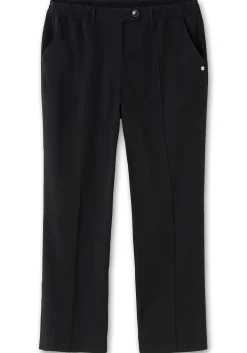 Gerade Businesshose mit Biesen und Teilgummibund