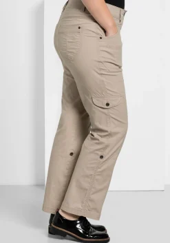 Gerade Cargo-Hose mit krempelbaren Beinen