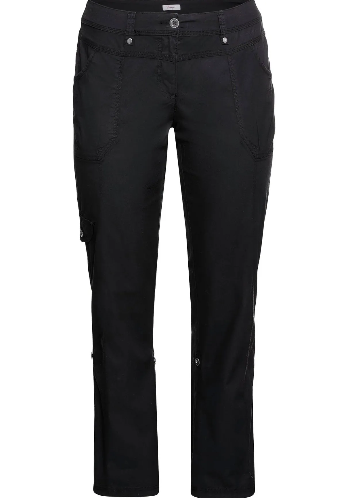 Gerade Cargo-Hose mit krempelbaren Beinen