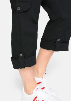 Gerade Cargo-Hose mit krempelbaren Beinen