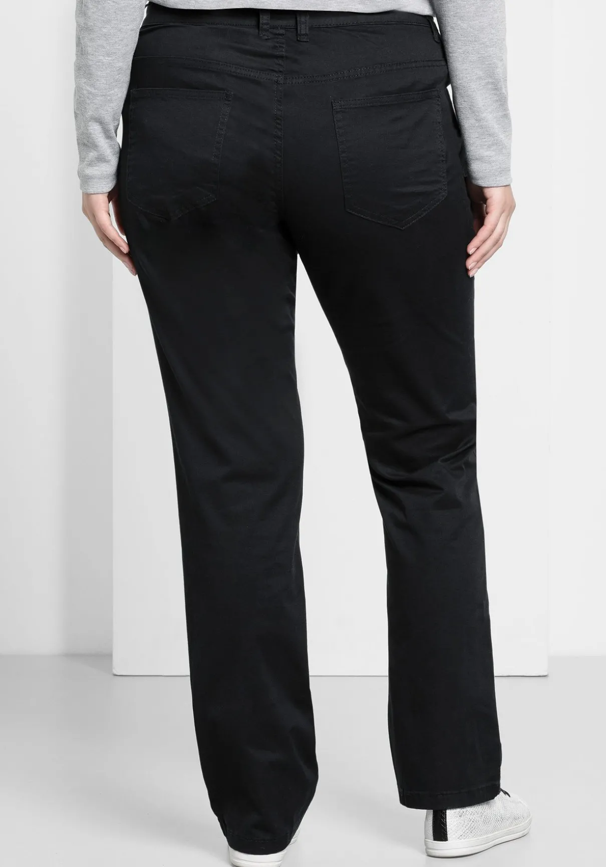 Gerade Hose aus Baumwoll-Twill