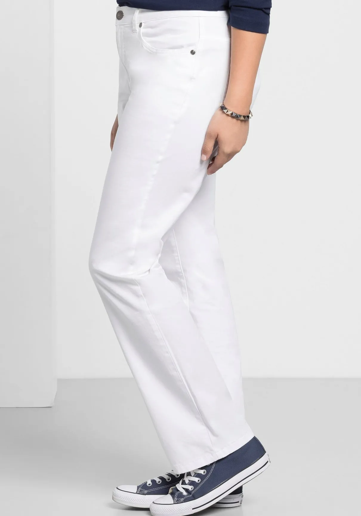 Gerade Hose aus Baumwoll-Twill