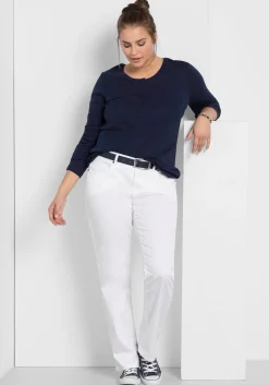 Gerade Hose aus Baumwoll-Twill