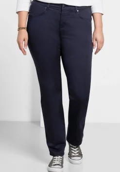 Gerade Hose aus Baumwoll-Twill