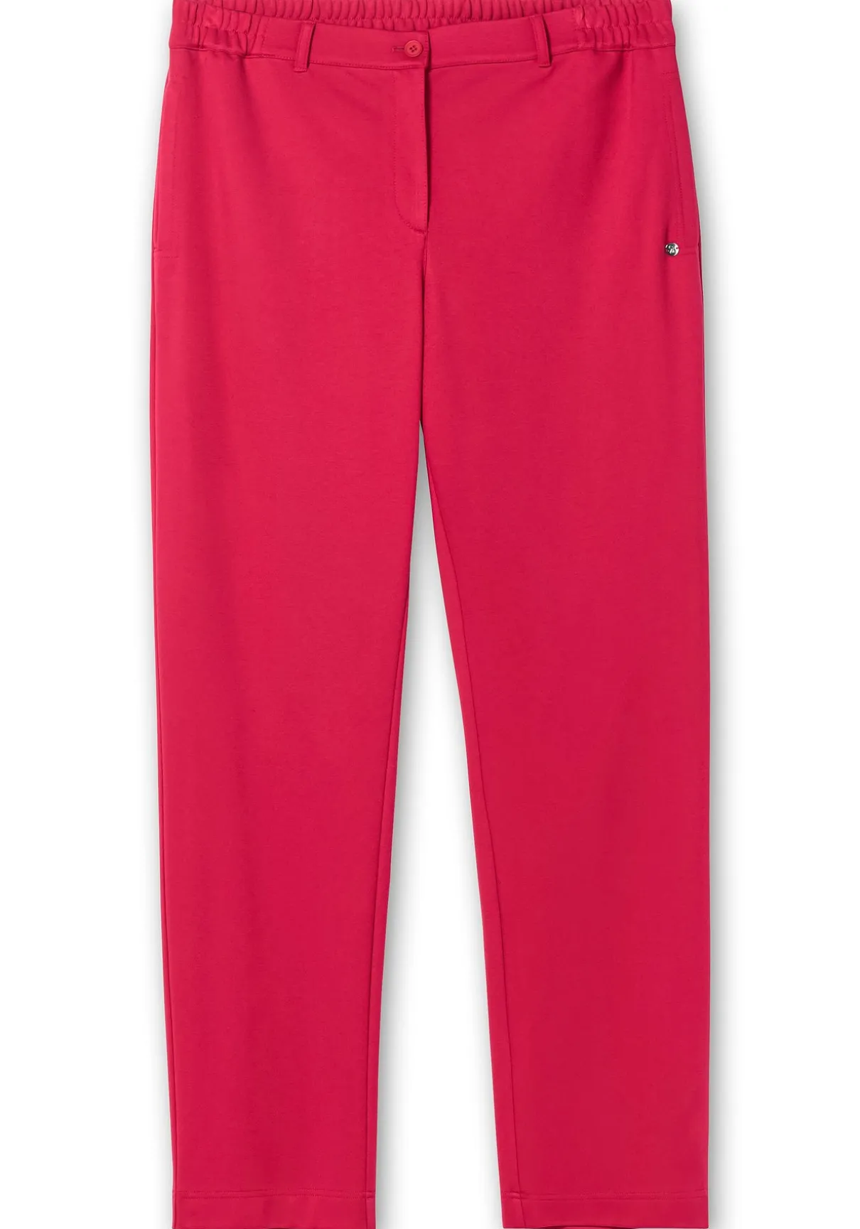 Gerade Hose aus Milano-Ripp, mit Stretchbund