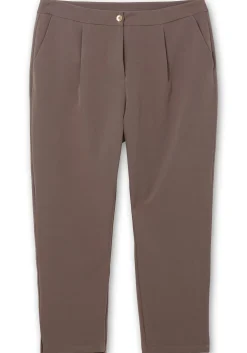 Gerade Hose mit Bundfalten, in bügelfreier Qualität