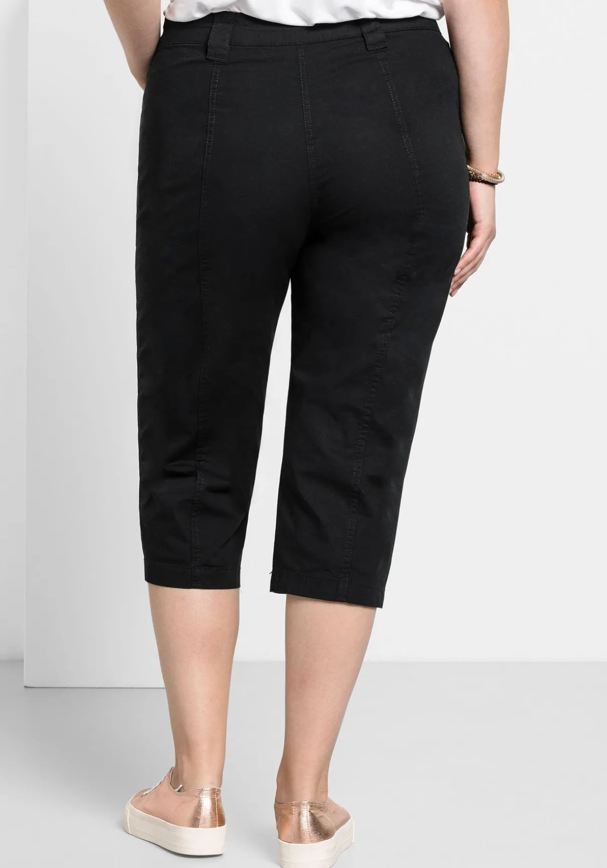 Gerade 3/4-Hose mit Krempelfunktion