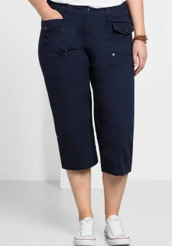 Gerade 3/4-Hose mit Krempelfunktion