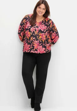 Gerade Hose mit Shaping-Einsatz und Gummibund