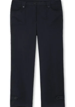 Gerade Hose mit Zierriegeln und Gürtelschlaufen