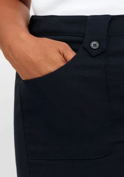 Gerade Hose mit Zierriegeln und Gürtelschlaufen