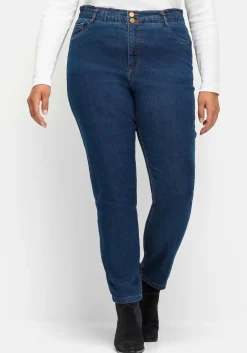 Gerade Jeans im extrahohen Paperbag-Schnitt