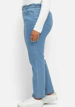 Gerade Jeans im extrahohen Paperbag-Schnitt