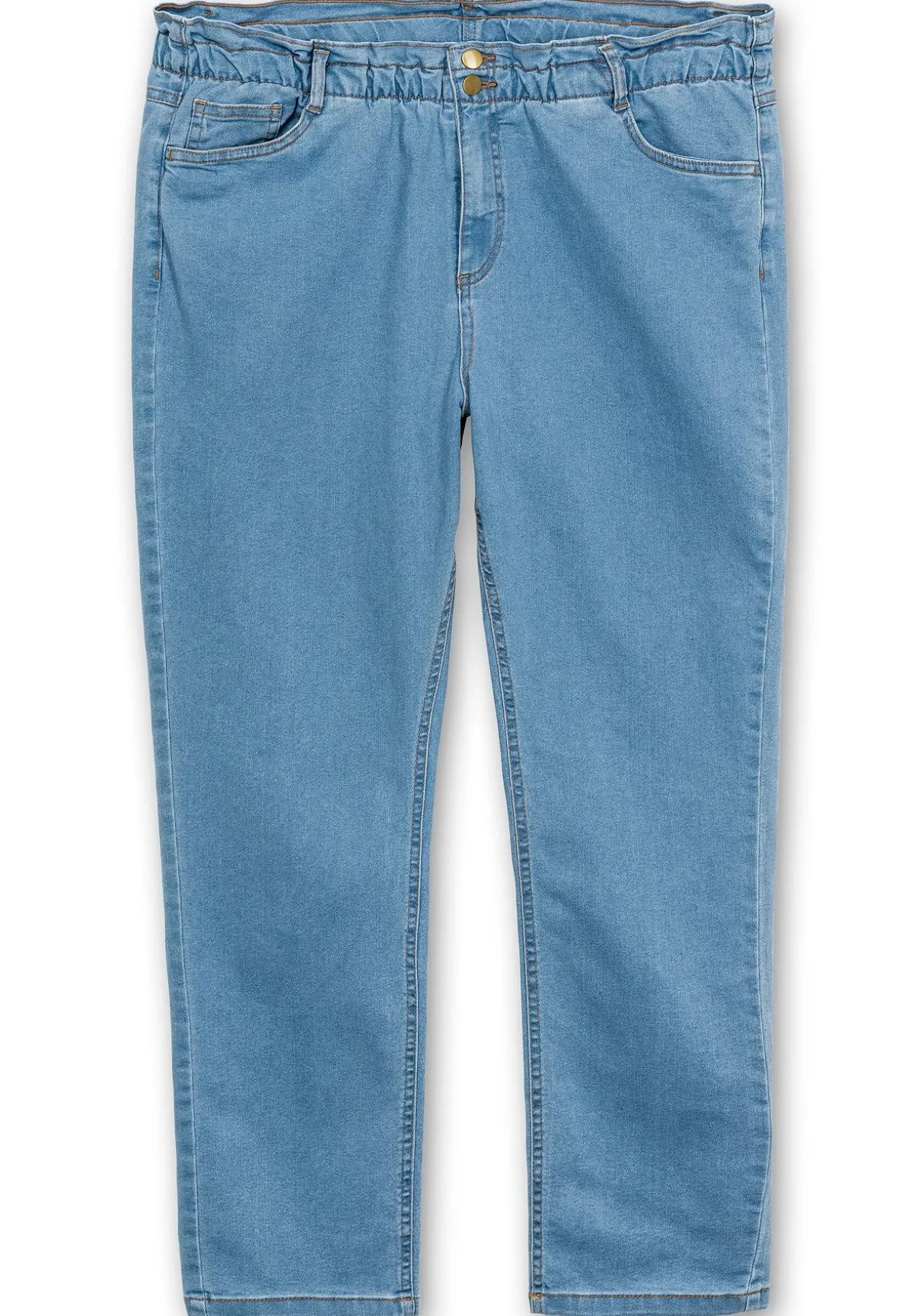 Gerade Jeans im extrahohen Paperbag-Schnitt