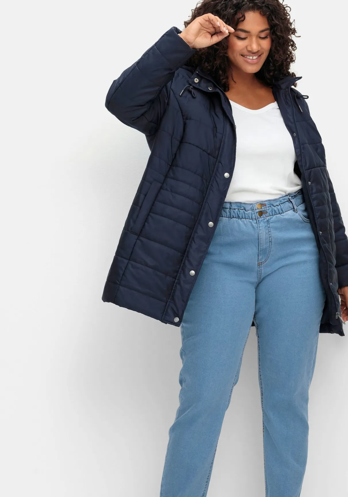 Gerade Jeans im extrahohen Paperbag-Schnitt