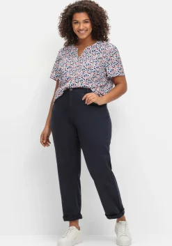 Gerade Jeans in Ankle-Länge, Five-Pocket-Form