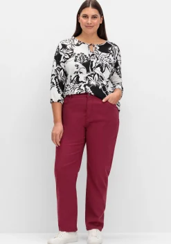 Gerade Jeans in Ankle-Länge, Five-Pocket-Form