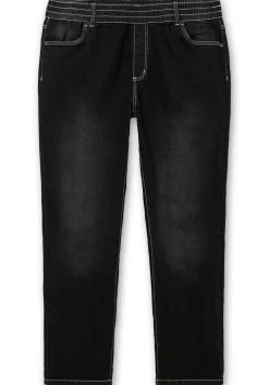 Gerade Jeans mit Rundum-Dehnbund