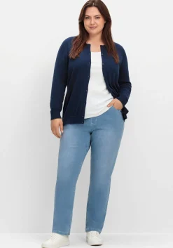 Gerade Jeans mit Rundum-Dehnbund