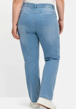Gerade Jeans mit Rundum-Dehnbund