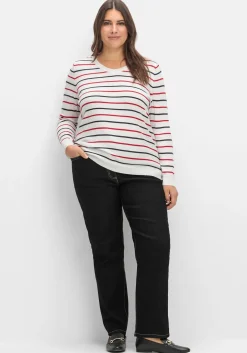 Gerade Jeans mit seitlichem Stretchbund