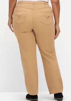 Gerade Jeans mit seitlichem Stretchbund