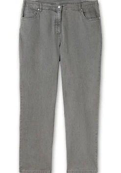 Gerade Jeans mit seitlichem Stretchbund