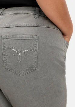 Gerade Jeans mit seitlichem Stretchbund