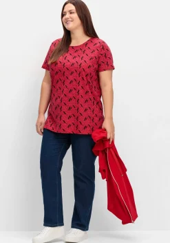 Gerade Jeans mit seitlichem Stretchbund